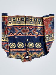 Kailash Geometric Pattern Button-Up Shirt
