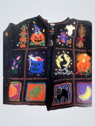 Studio BOO! Halloween Applique Cardigan