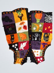 Halloween Patchwork Button-Up Vest