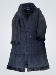 Per Una Black Faux Fur Lined Coat