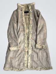 UN JOUR AILLEURS Women's Faux Fur Lined Coat