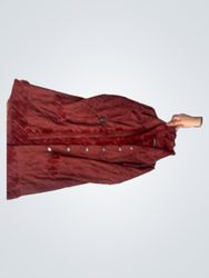 Mado et les Autres Burgundy Quilted Coat with Faux..