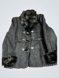 Black Faux Fur Lined Jacket