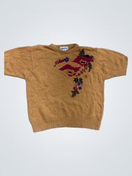 Alfred Dunner Women's Short Sleeve Sweater with Fl..