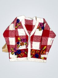 CHALS Cardigan with Sequin Floral Embellishments