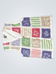 KORET FRANCISCA Women's Quilted Patchwork Knit Sle..