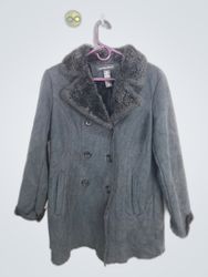 Gray Fur-Lined Coat
