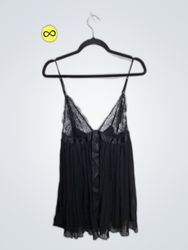 Victoria's Secret Black Lace Trim Chemise