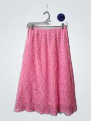 Pink Crochet Skirt