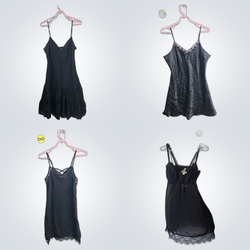 Y2K all black slip camis