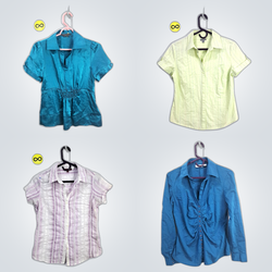 Y2K boday fitted cotton office shirt's