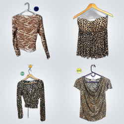 Top en imprimé animal Y2K