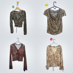 Y2K animal print top's
