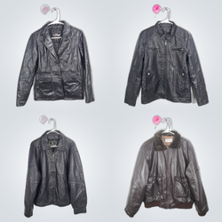 Y2K beggy style leather jackets