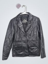 XOXO Black Leather Jacket