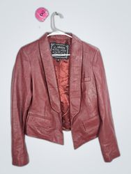 Blanc Noir Red Leather Jacket