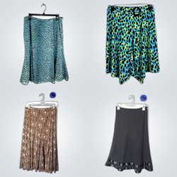 Y2K mix style poly skirt