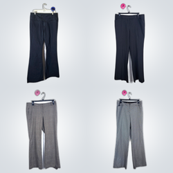 Calças de poliéster em cor escura Y2K