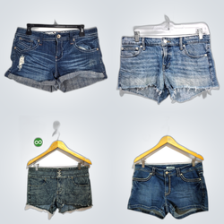 Y2K unique denim sexy shorts ft big star