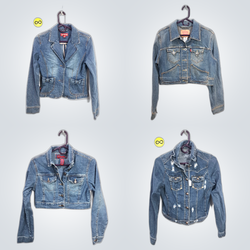 Y2K unique fade denim jackets