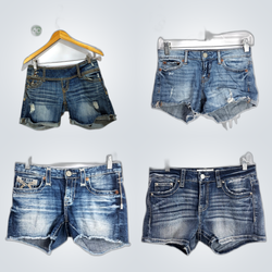 Y2K biker girl era unique denim sexy shorts