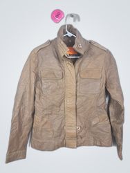 Elzebin Tan Leather Jacket