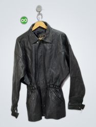 Creaciones Clemencia Black Leather Jacket