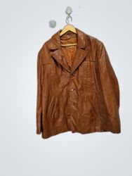 Vintage Brown Leather Jacket