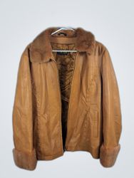 Chosen Leather Jacket with Fur Collar