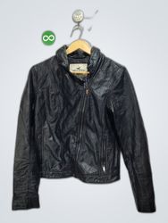 Hollister Black Leather Jacket