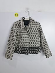 Chico's Black and White Patterned Blazer