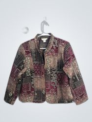 Christopher & Banks Petite Embroidered Blazer