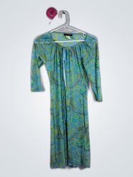 Unbranded Printed Teal Maxi Dress