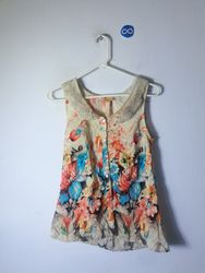 Printed Sleeveless Blouse