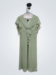 MSK Green Polka Dot Dress