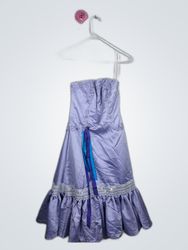 Mango Purple Satin Party Mini Dress