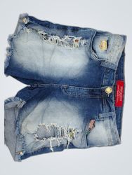 Ripped Denim Shorts
