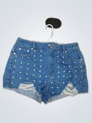 Cloud Jean Studded Denim Shorts