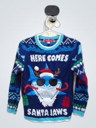 33 Degrees Santa Jaws Christmas Knit Sweater