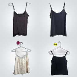 Black Lace Trim Camisoles