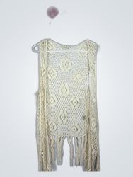 Marc Crochet Fringe Knit Vest