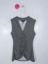White House Black Market Printed Sleeveless Blouse