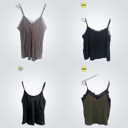 Black Lace Trim Camisoles