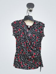 Studio 1940 Printed Wrap Blouse