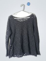 APT.9 Black Lace Blouse