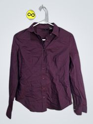 New York & Company Purple Button-Up Shirt