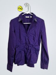 Unbranded Purple Embellished Collar Blouse