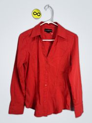 International INC Red Button-Up Shirt