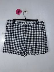 Black and White Gingham Plaid Shorts