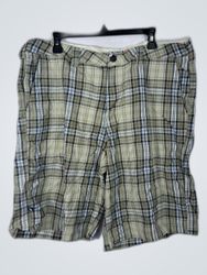 Gotcha Plaid Cotton Cargo Shorts